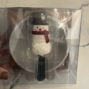 Holiday bowl with snowman ☃️ spreader